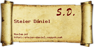 Steier Dániel névjegykártya
